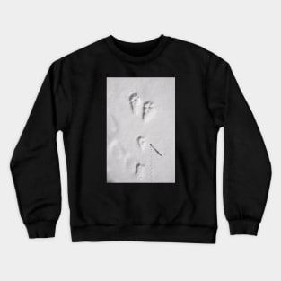 Footsteps on the sand Crewneck Sweatshirt